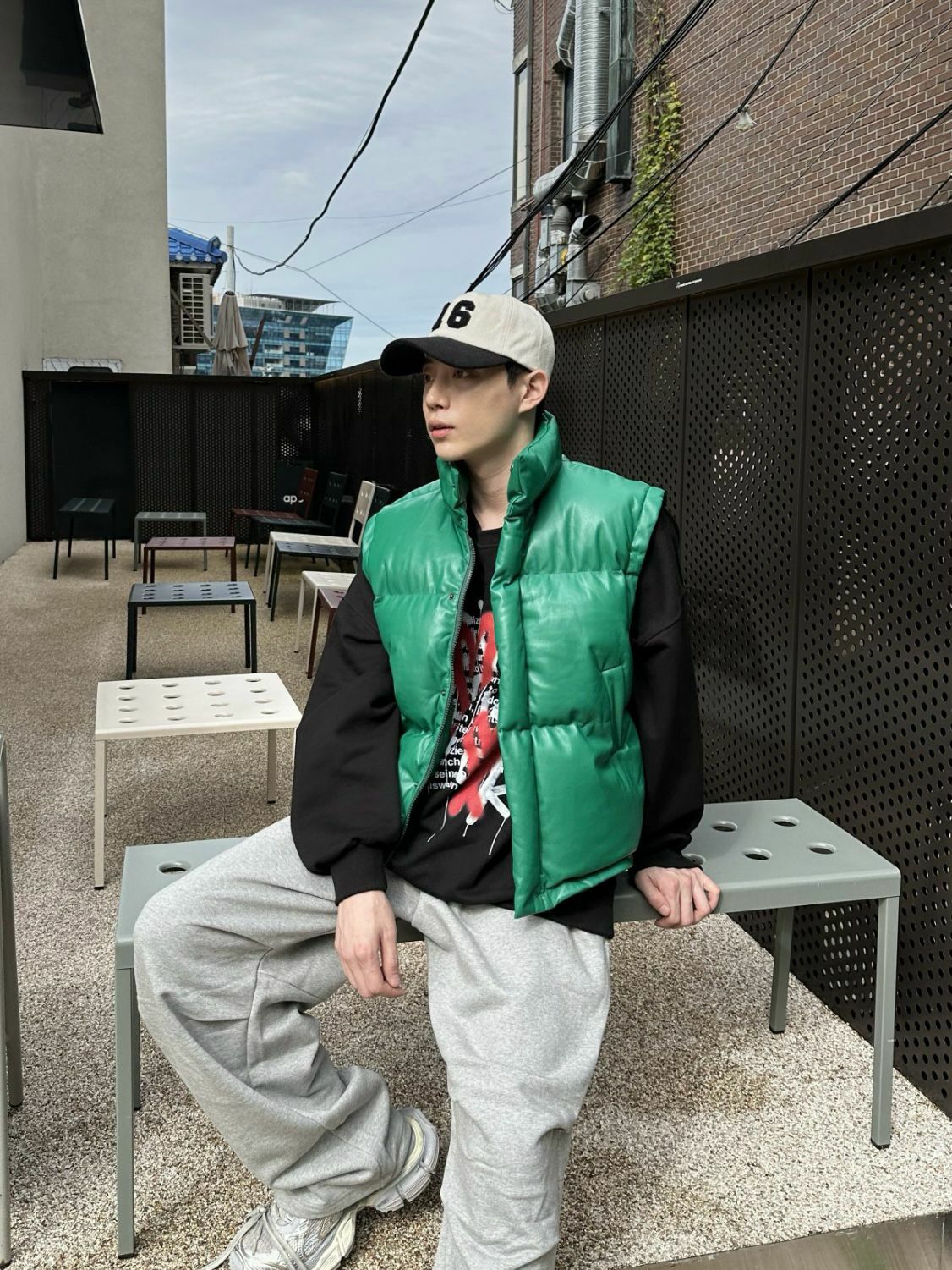 高領拉鍊背心褸(夾棉) OUR ROOM-007V