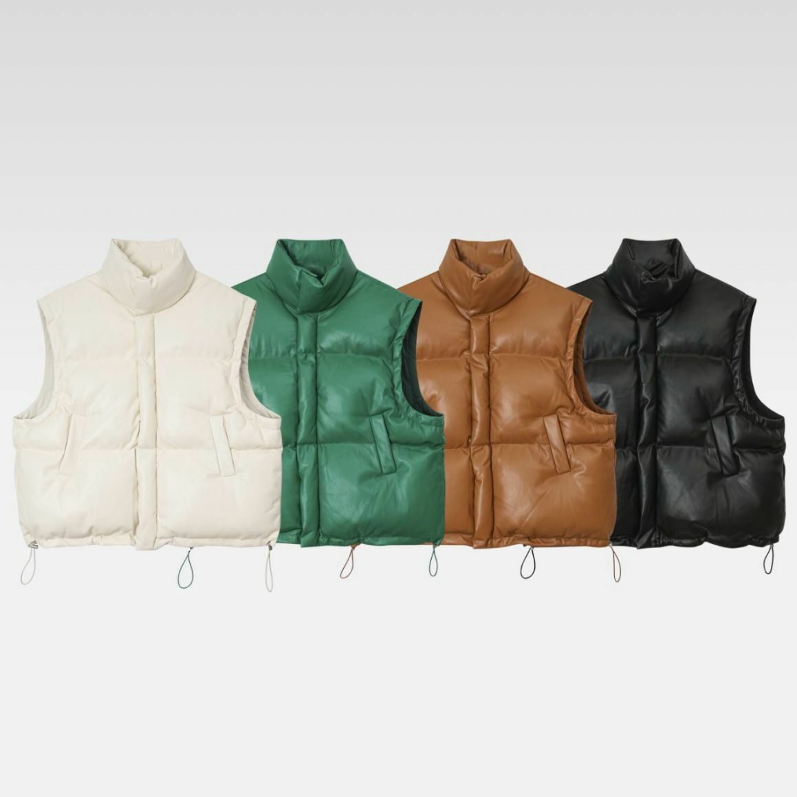 高領拉鍊背心褸(夾棉) OUR ROOM-007V