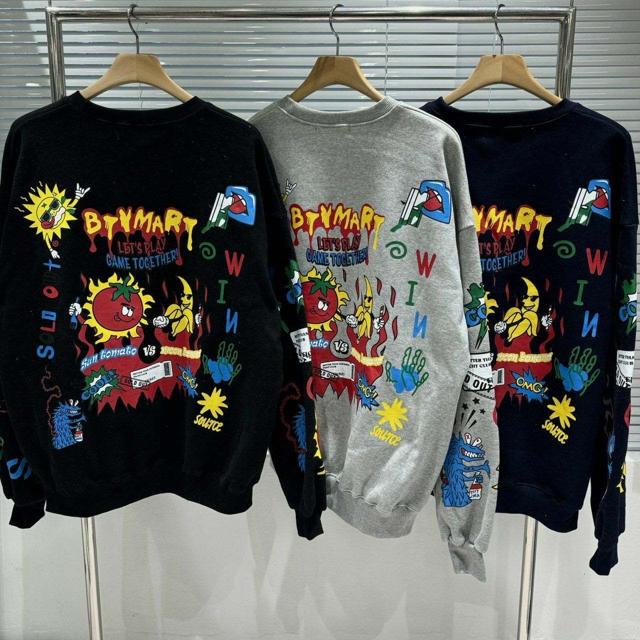 淨色英文字圖案衛衣 BY ATTENTION-104T