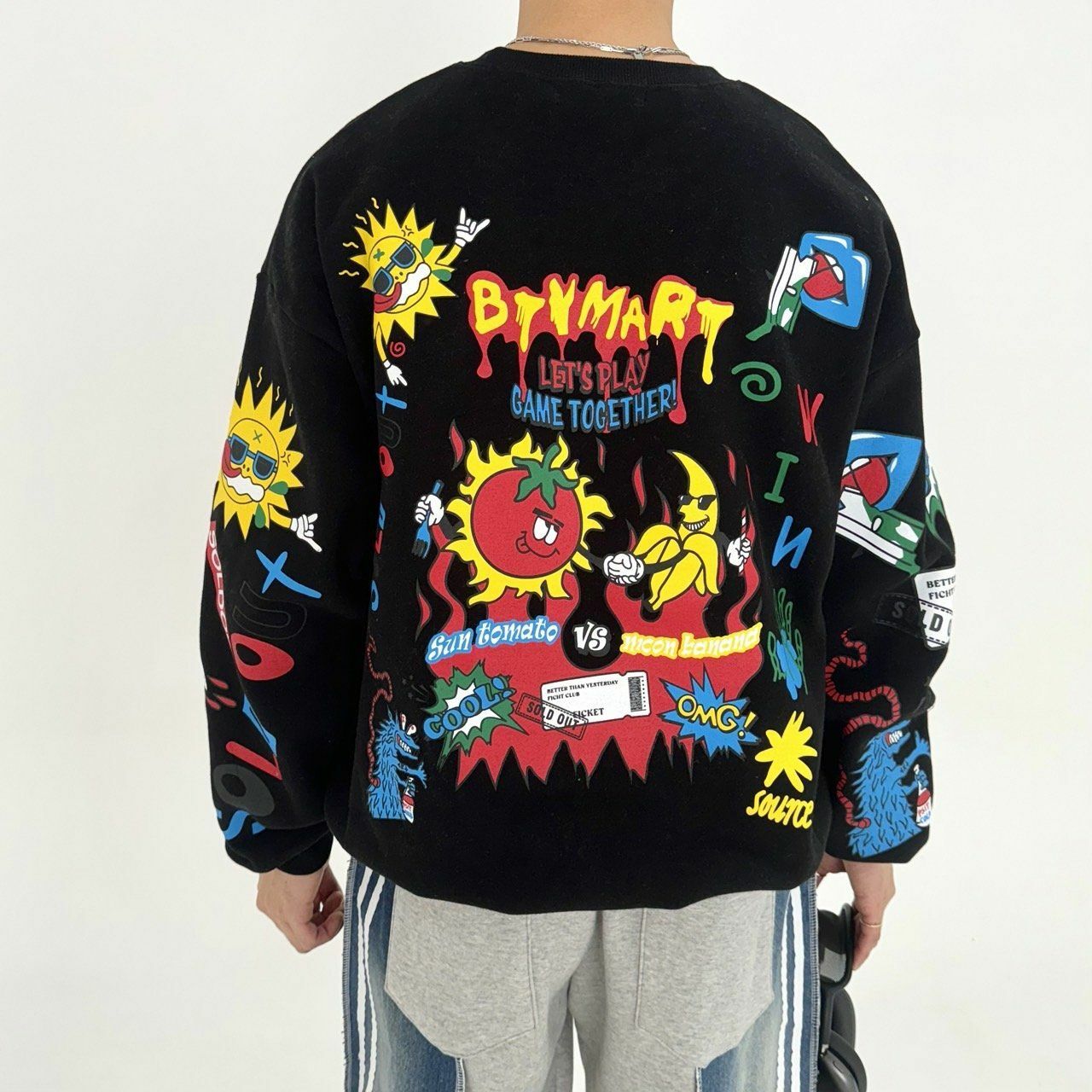 淨色英文字圖案衛衣 BY ATTENTION-104T