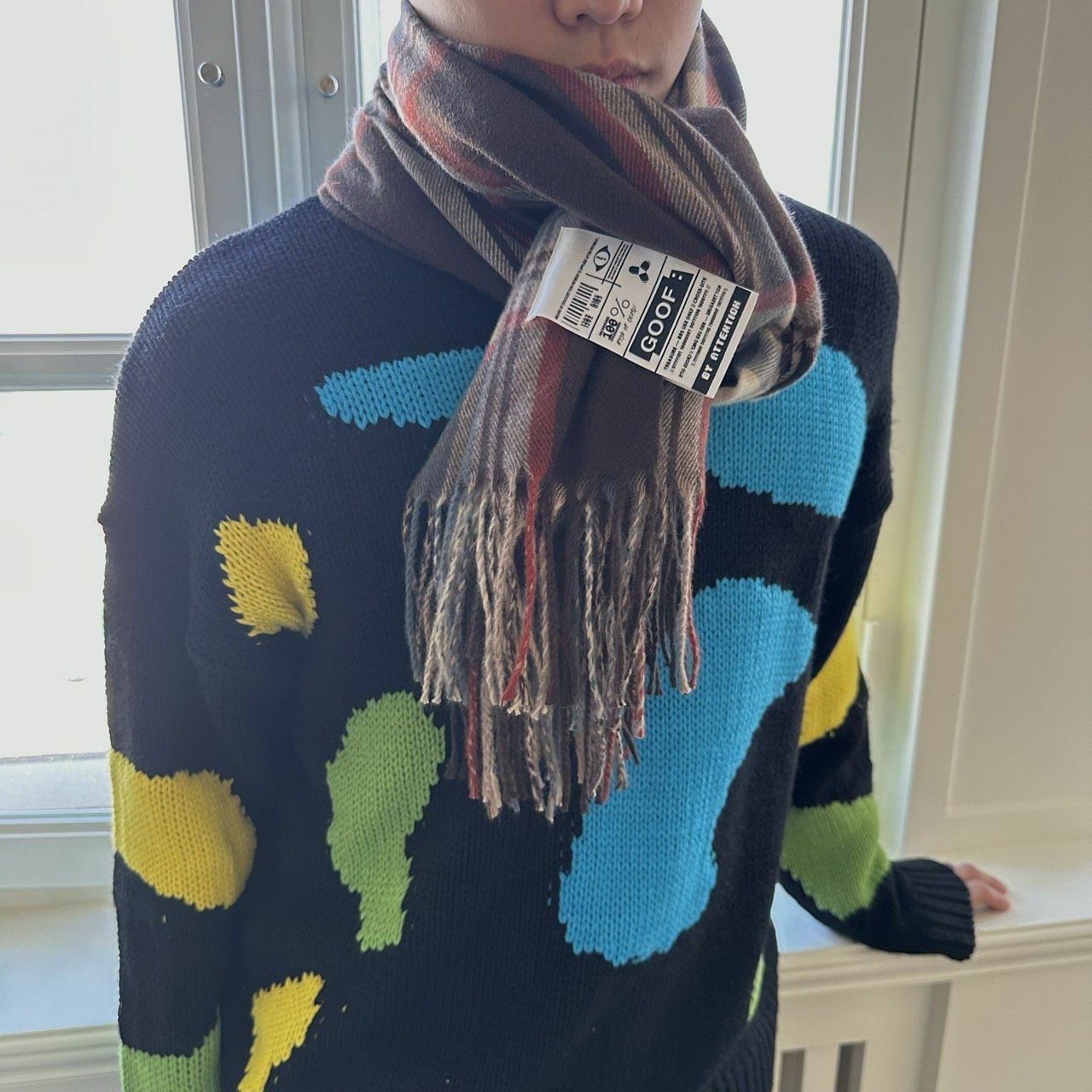 格仔頸巾 BY ATTENTION-109A