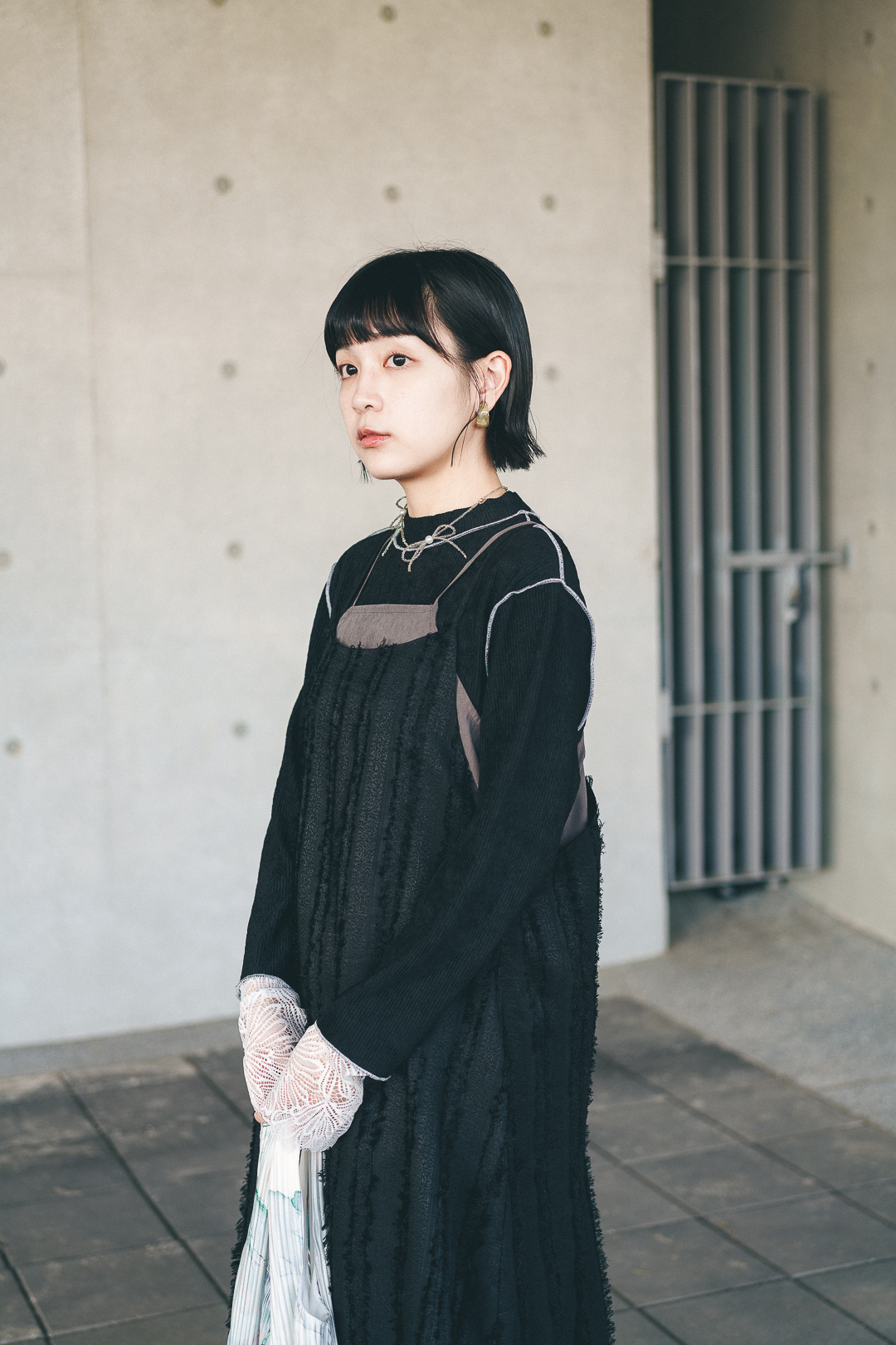 你是印象詩篇！1+1流蘇吊帶裙(兩色-濃黑)