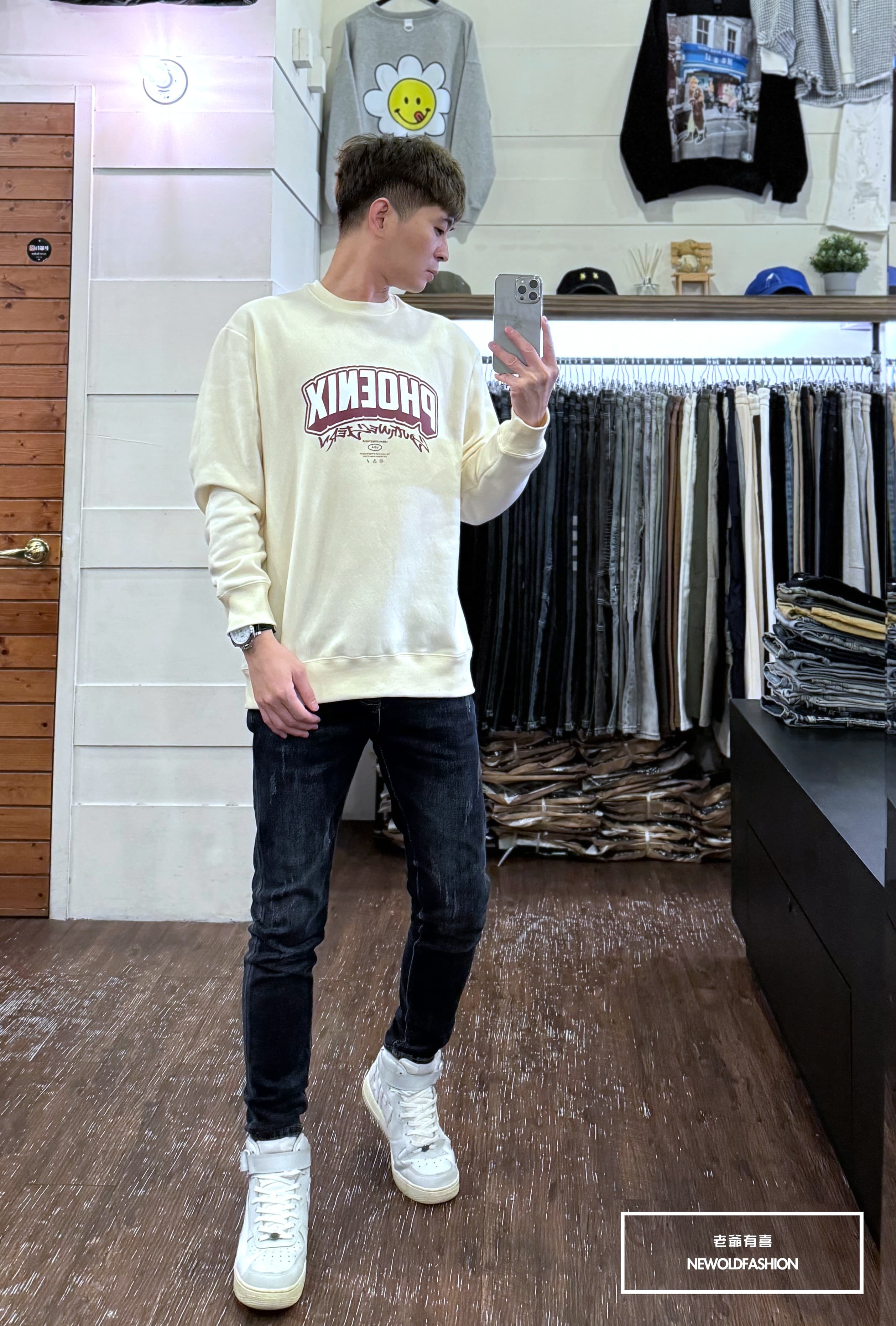 『新品上市』重磅PHOENIX刷毛大學T-米(NOF231288012)