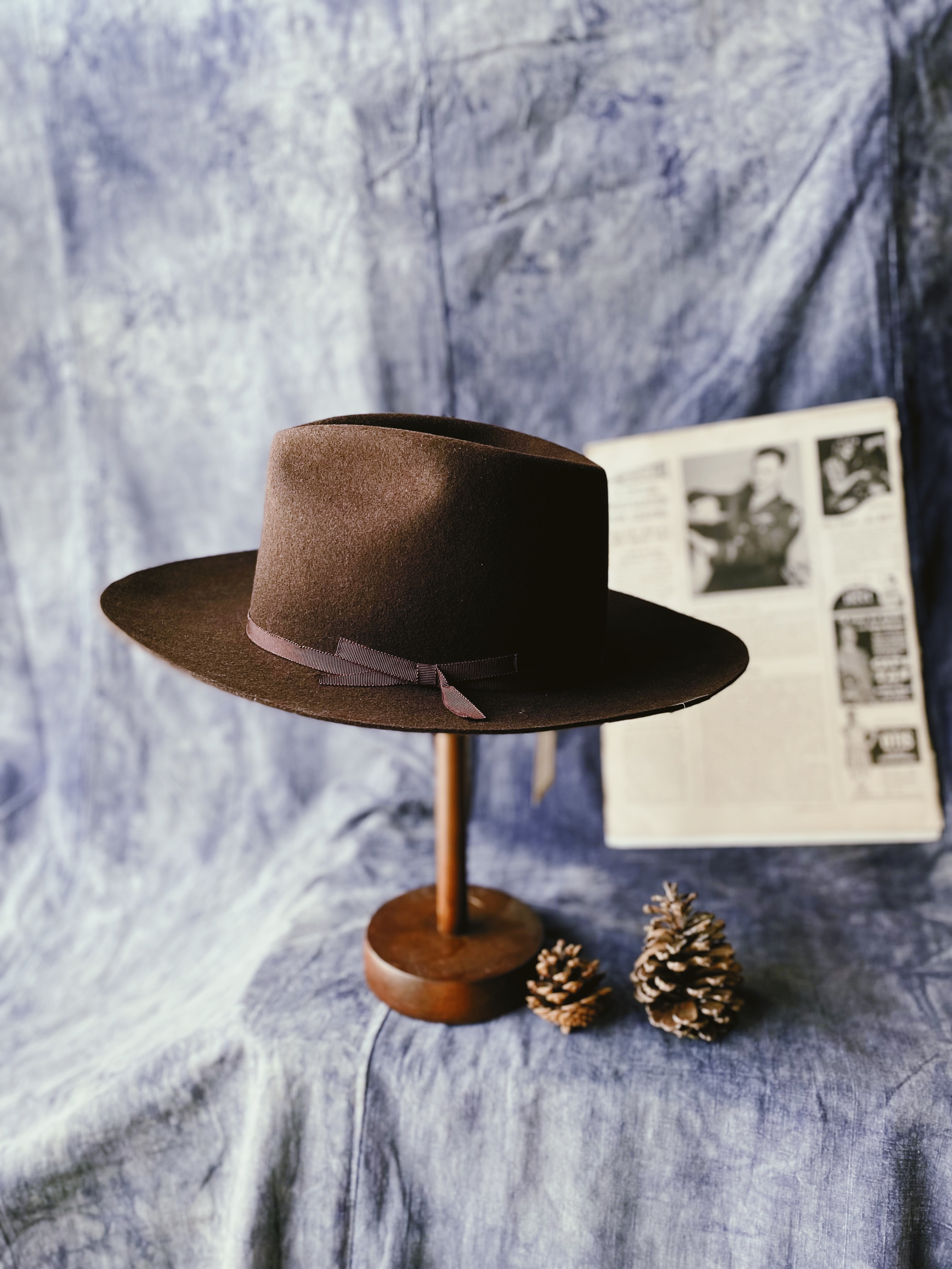 THE FATHATTER "Gambler" Fedora /日本訂製 西部 經典紳士帽-咖啡