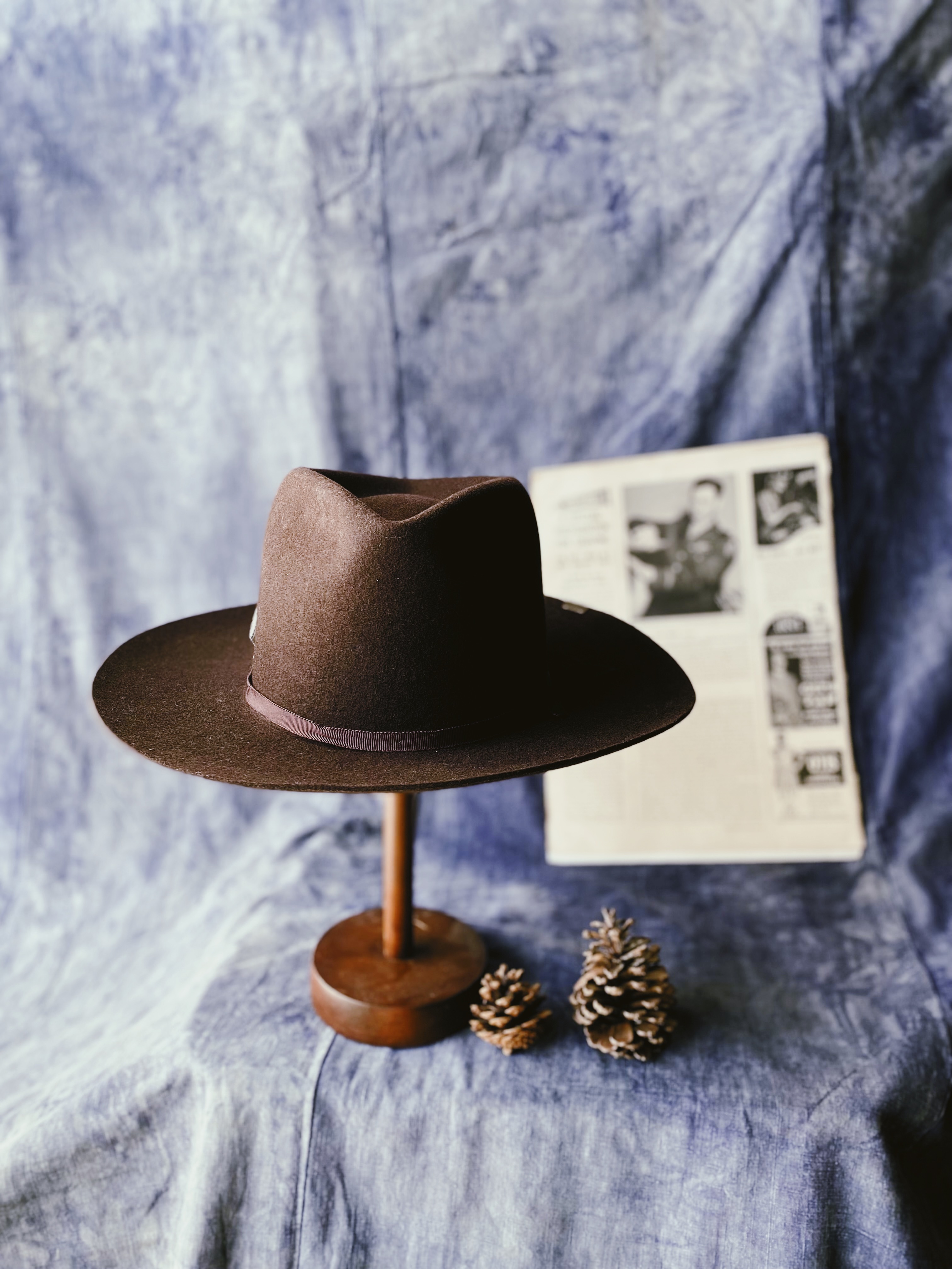 THE FATHATTER "Gambler" Fedora /日本訂製 西部 經典紳士帽-咖啡