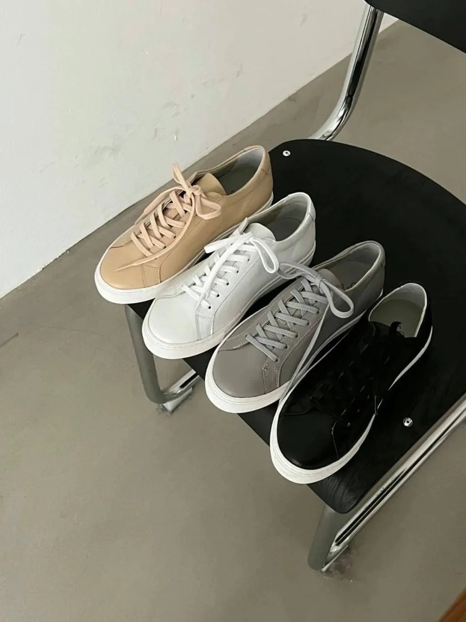 正韓真牛皮休閒鞋