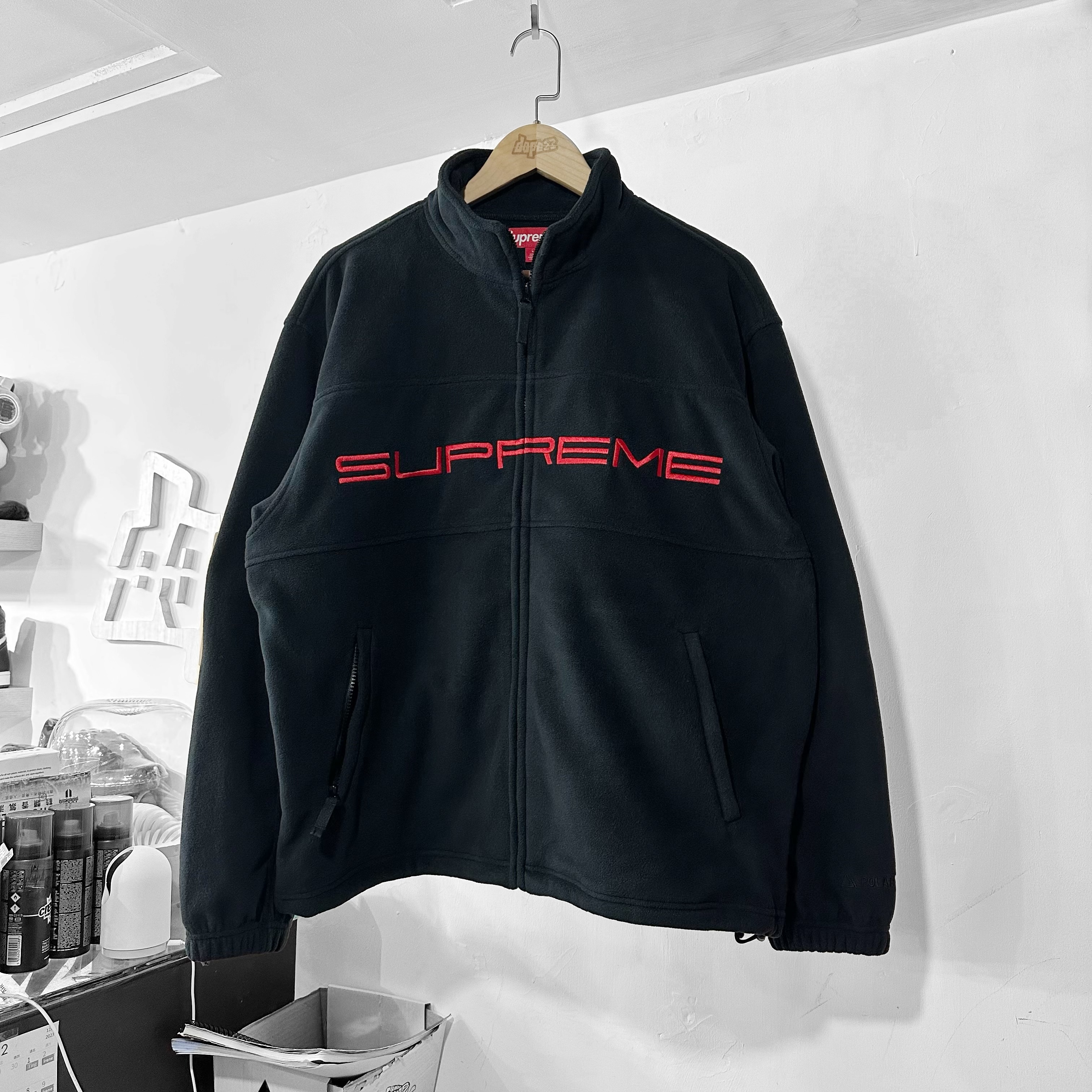 SUPREME FW23 POLARTEC ZIP JACKET BLACK