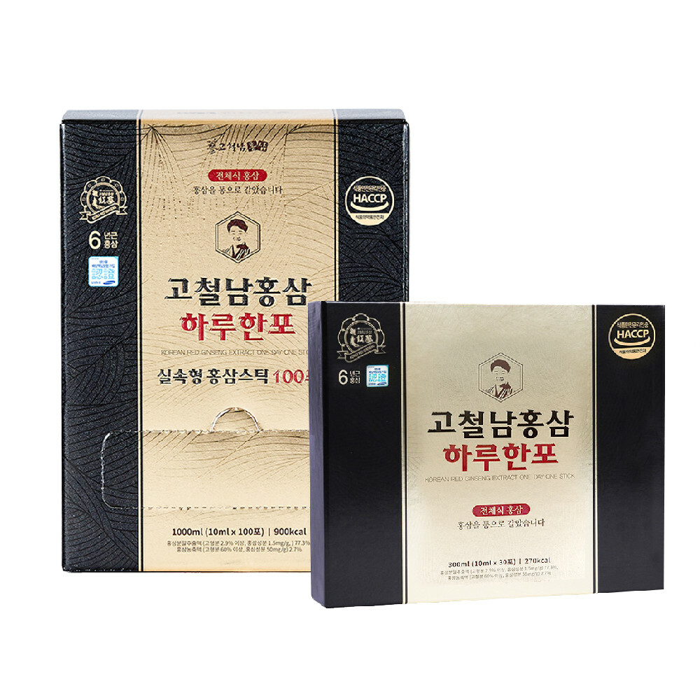 【高鐵男】韓國高麗紅蔘黃金飲(1盒x30包+1盒x100包)(結帳再享9折優惠)