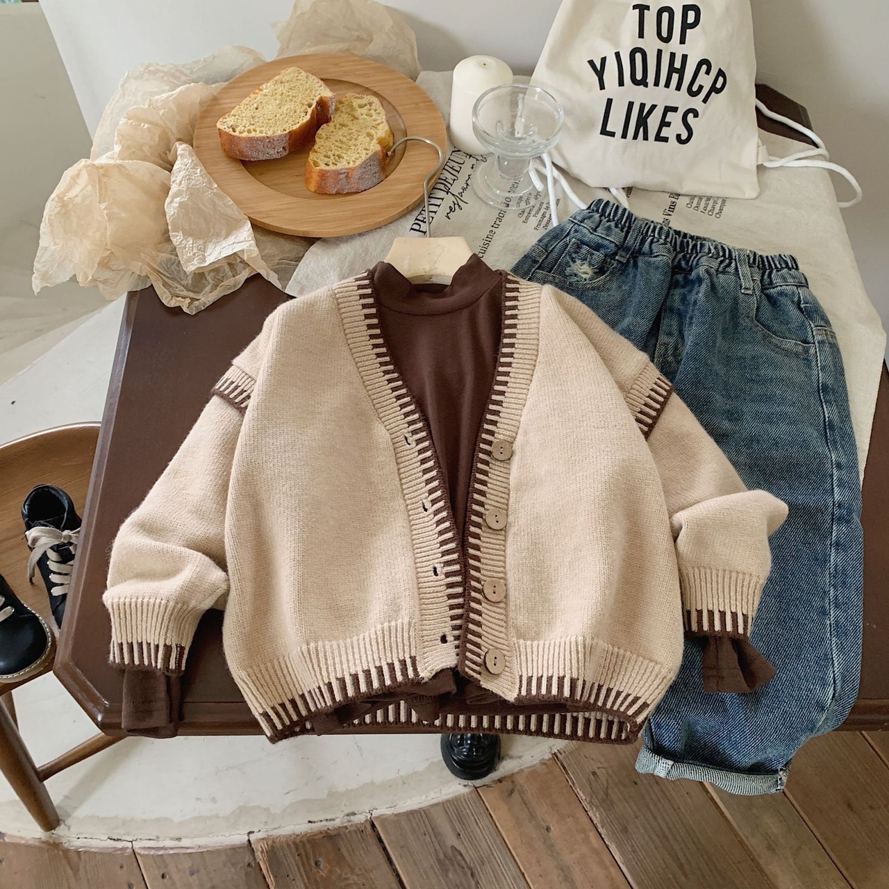 男女寶美拉德感針織外套