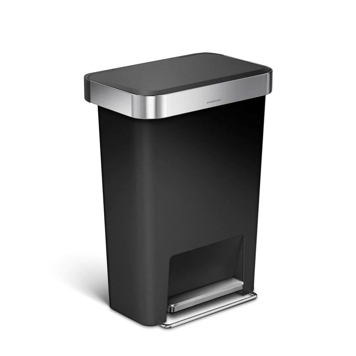 美國品牌SIMPLEHUMAN 45L腳踏垃圾桶 -黑【香港行貨】-CW1385