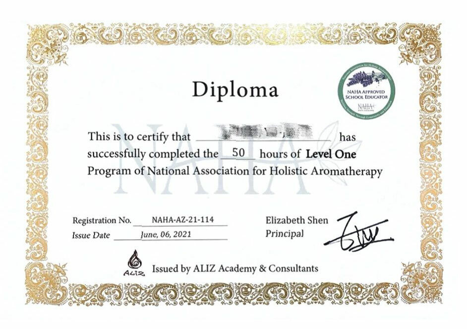 愛裡時NAHA LEVEL1通過證明書