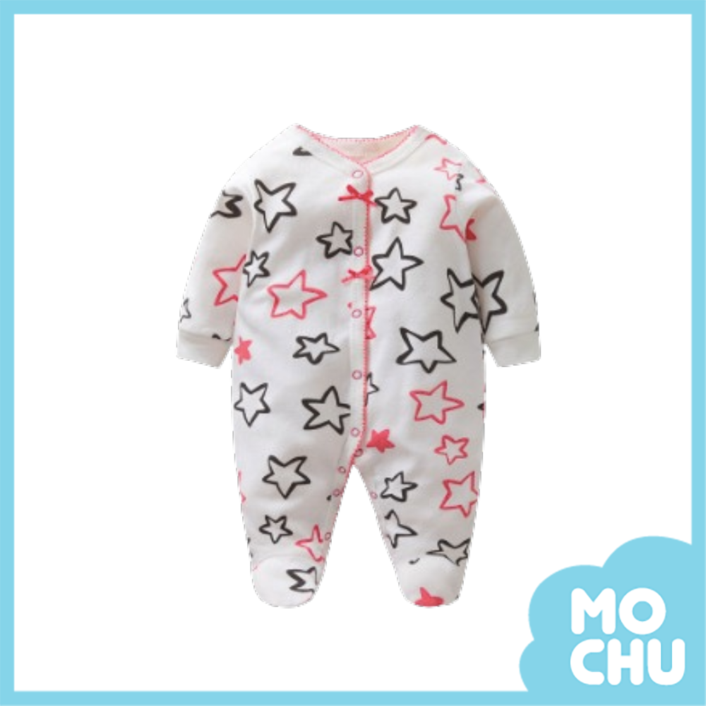 彩色五角星包腳連身衣