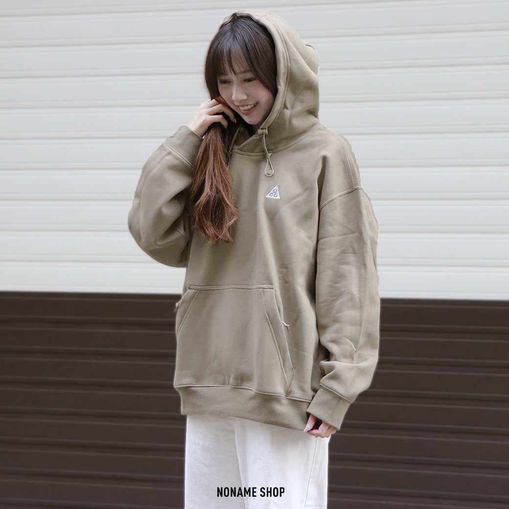 NIKE ACG HOODIE 厚磅 刺繡 刷毛 帽T 卡其色 (男款)