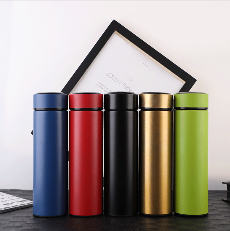 現貨區 新年國潮磨砂智慧溫度保溫杯500ml MY112