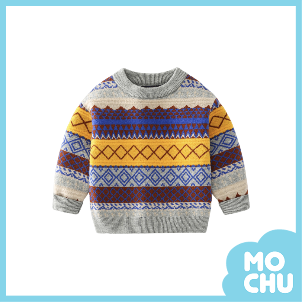 復古格子條紋毛衣