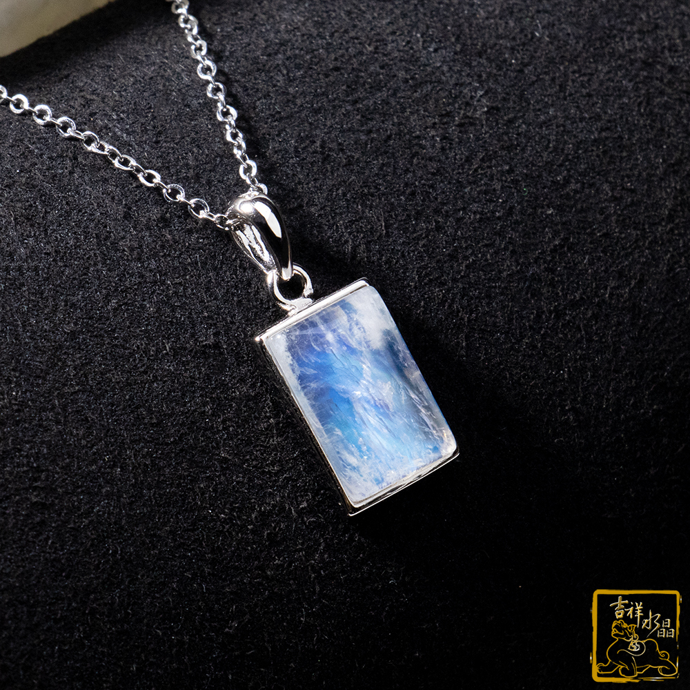 藍暈月光石方墜 1.6g 正緣桃花