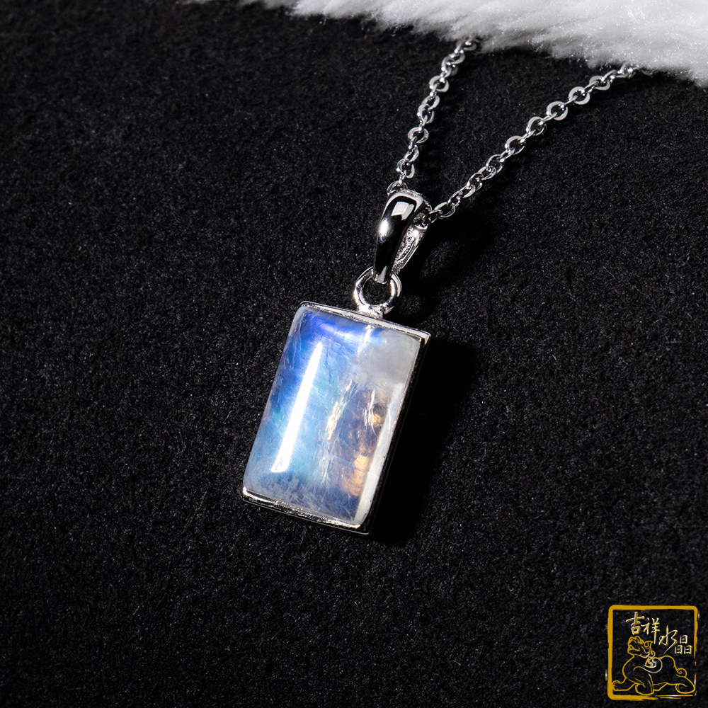 藍暈月光石方墜 1.6g 正緣桃花