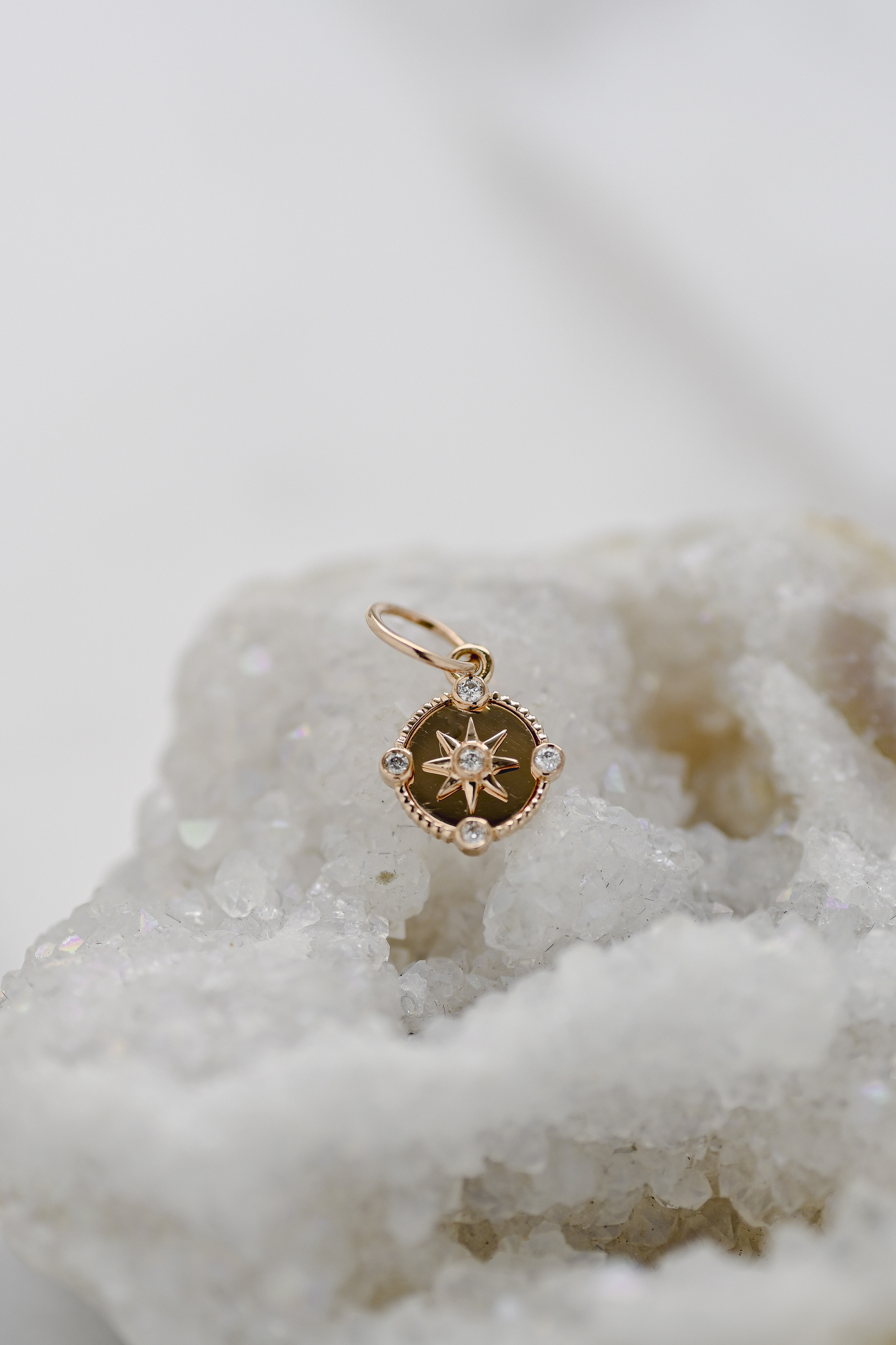 18K Compass Diamond Charm ( for BH0246)