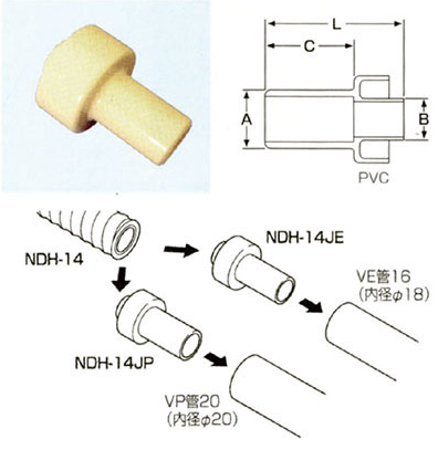 "MEC" 日本米色保溫排水軟喉頭尾膠接咀(硬咀)