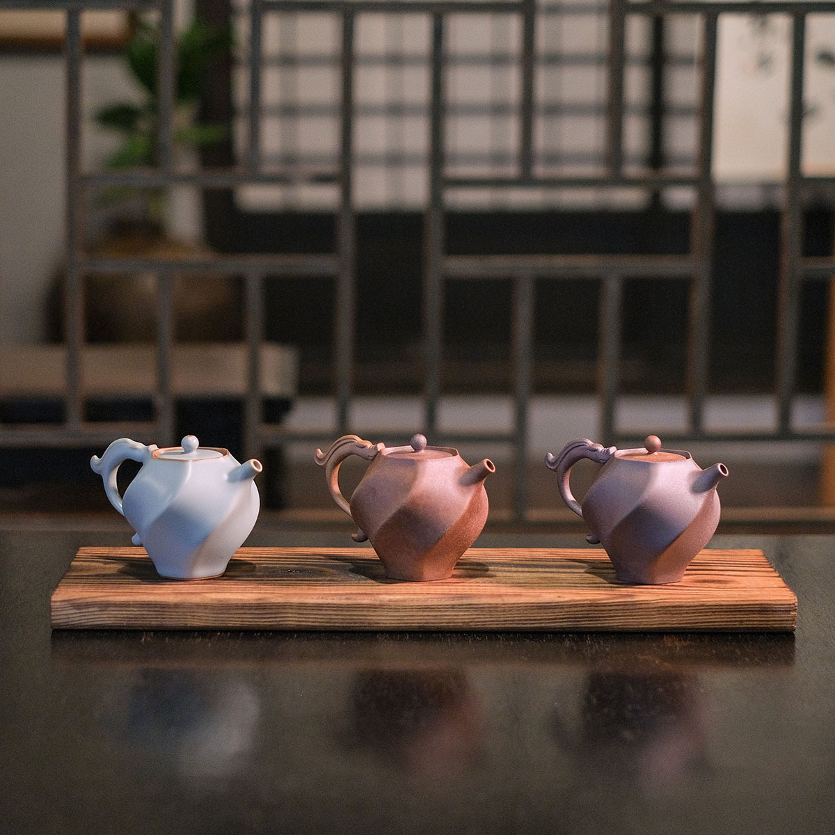 陶作坊│懷汝甲辰龍騰雲起壺_粉青