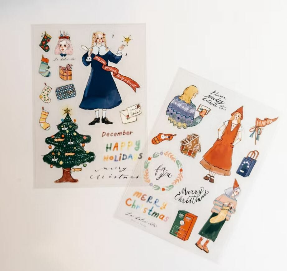 甜蜜生活的聖誕節 透明貼紙 2張一組 聖誕貼紙｜甜蜜生活La dolce vita 臺灣