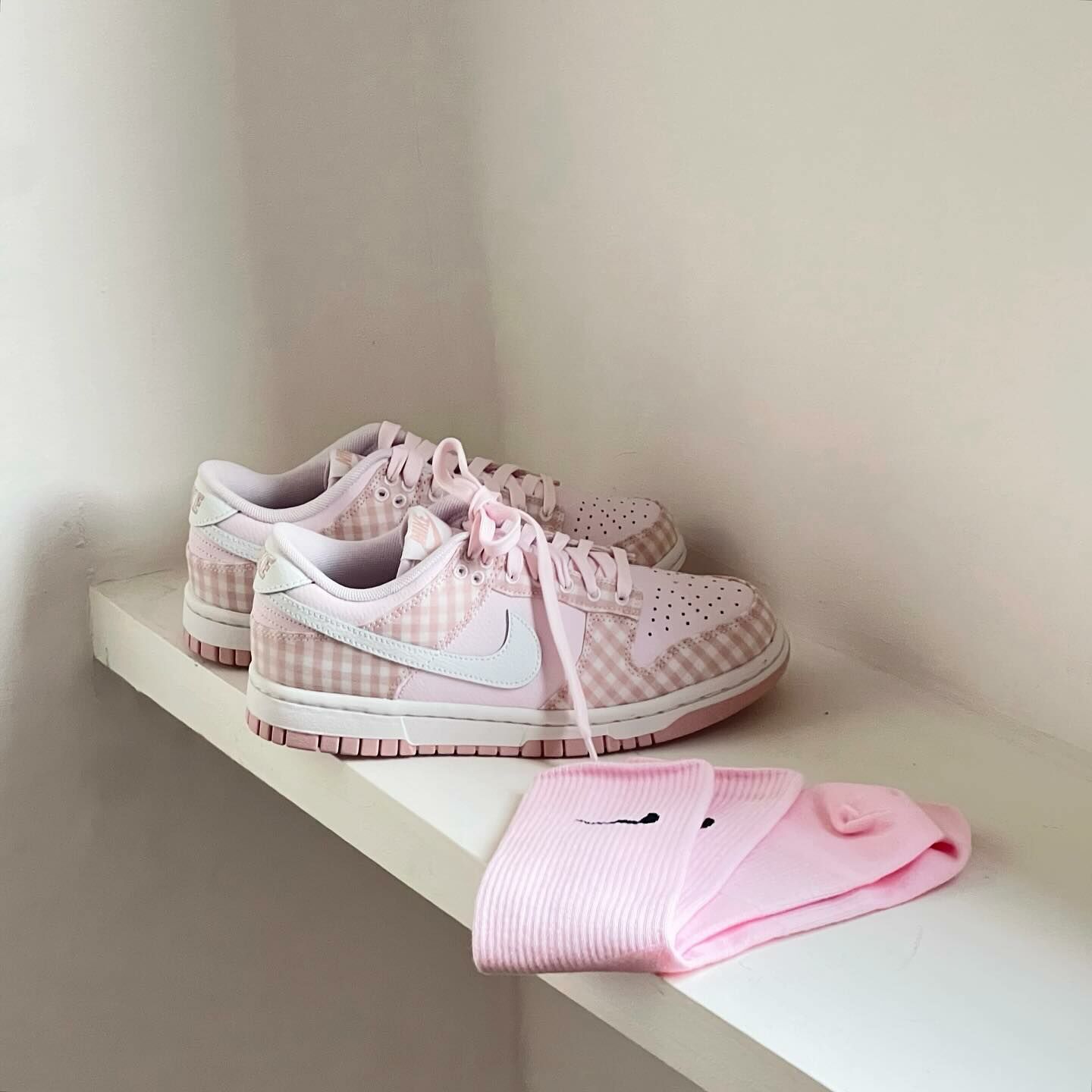 Nike Dunk Low Pearl Pink Gingham 草莓方格 白色 格紋 FB9881-600