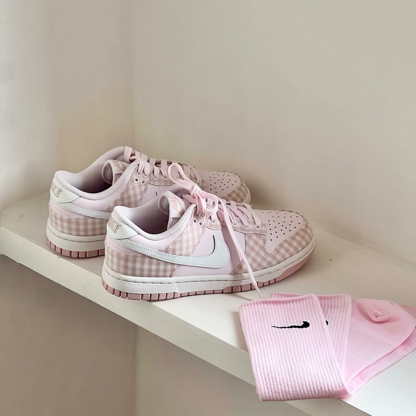 Nike Dunk Low Pearl Pink Gingham 草莓方格 白色 格紋 FB9881-600