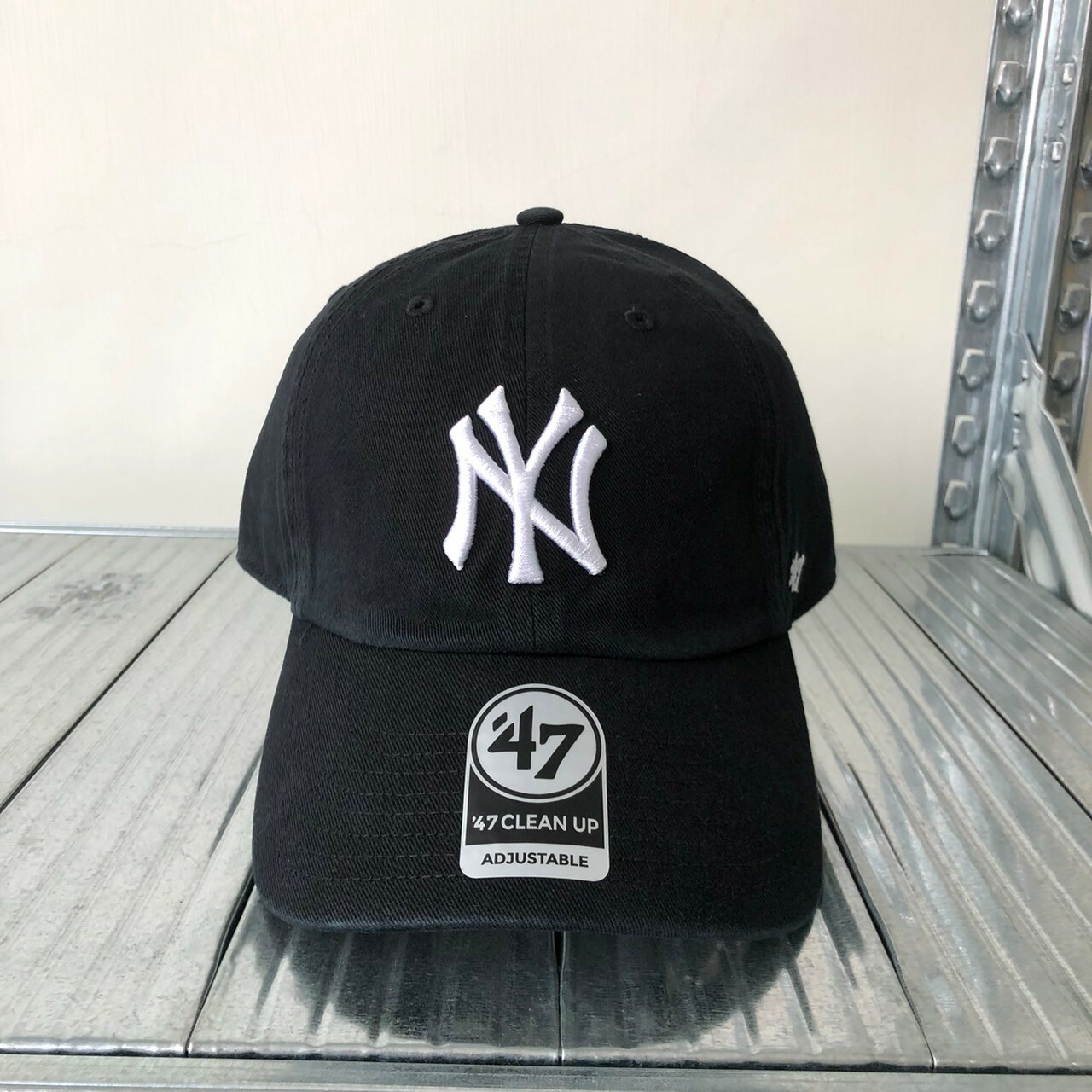 MLB CLEAN UP系列 洋基隊大logo  六分割老式棒球帽 B-RGW17GWS