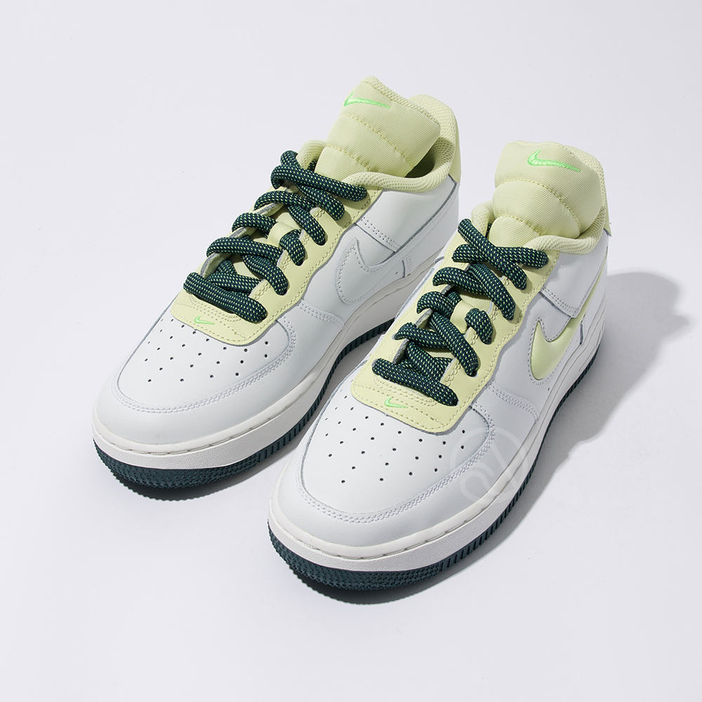 Nike Air Force 1 Low GS 大童 白綠 AF1 長舌 經典 潮流 低筒 休閒鞋 FB7402-100