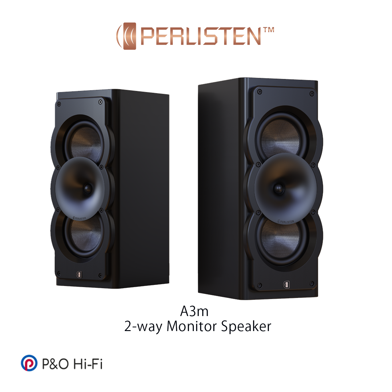 PERLISTEN A3m 2 路分音監聽喇叭 (一件)