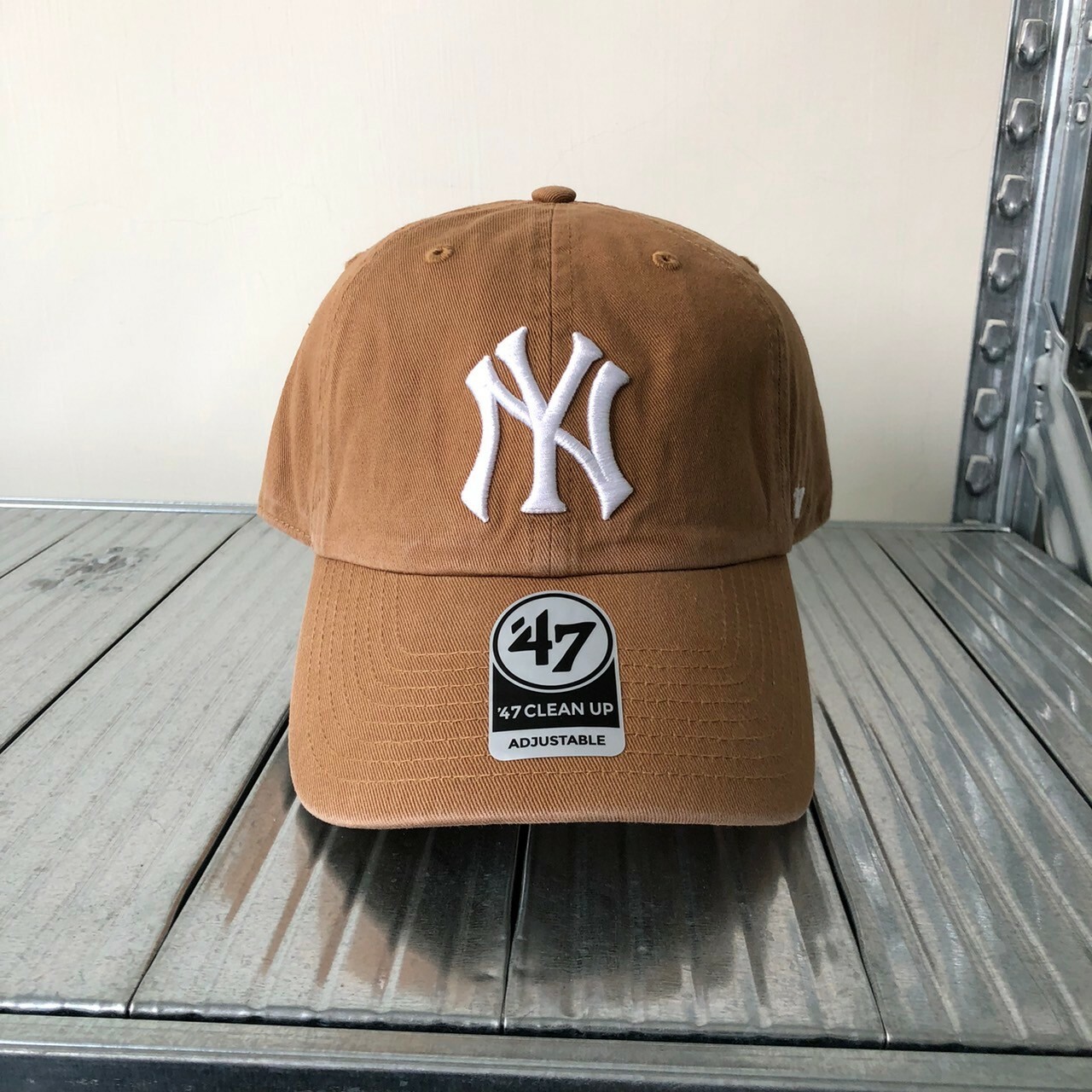 MLB CLEAN UP系列 洋基隊大logo 六分割老式棒球帽 B-NLRGW17GWS