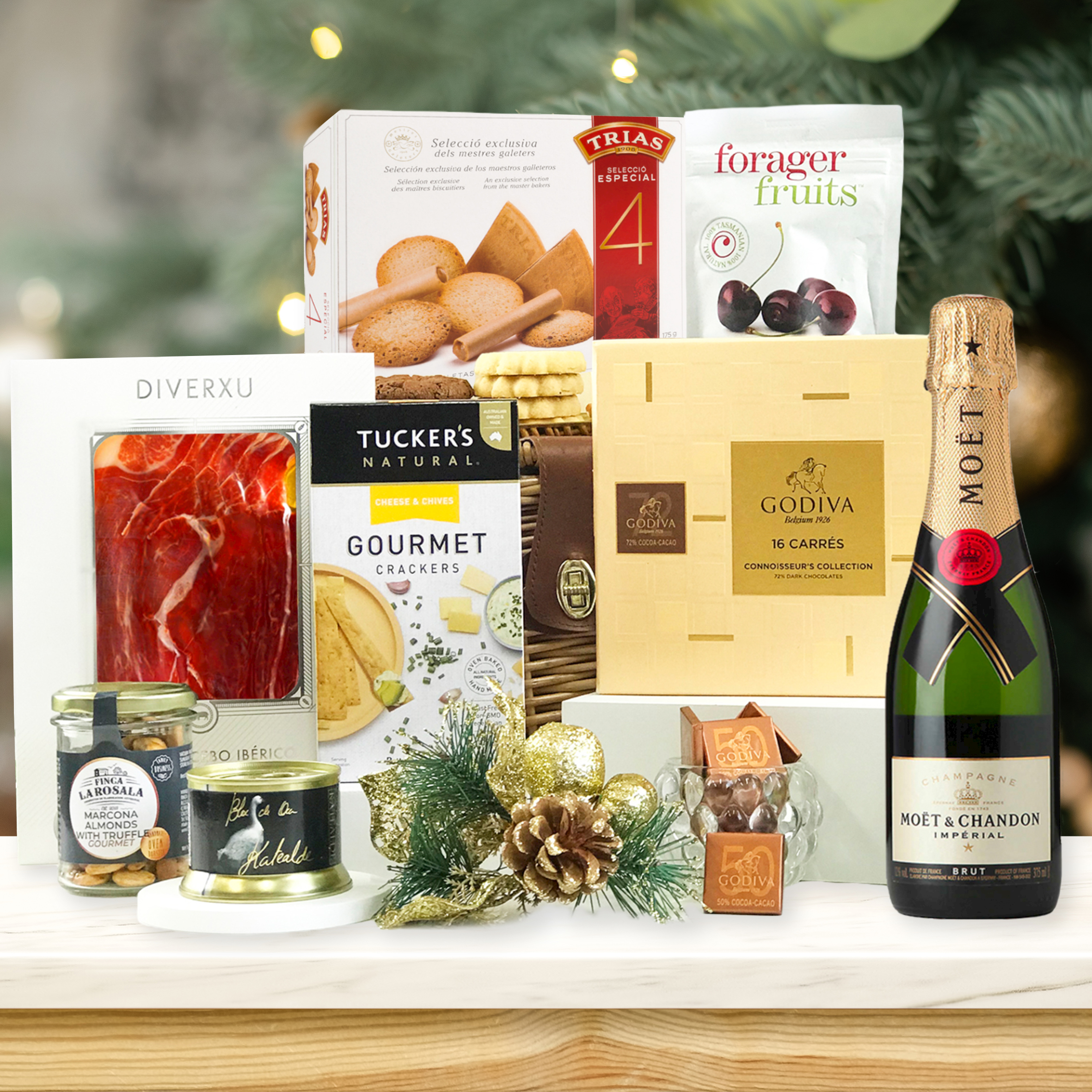 Moët 香檳系列聖誕禮籃