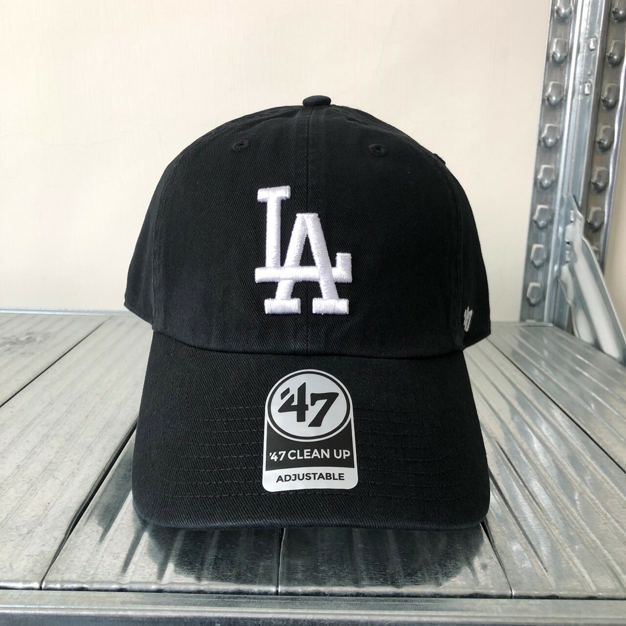 MLB CLEAN UP系列 道奇隊大logo  六分割老式棒球帽 B-RGW12GWS