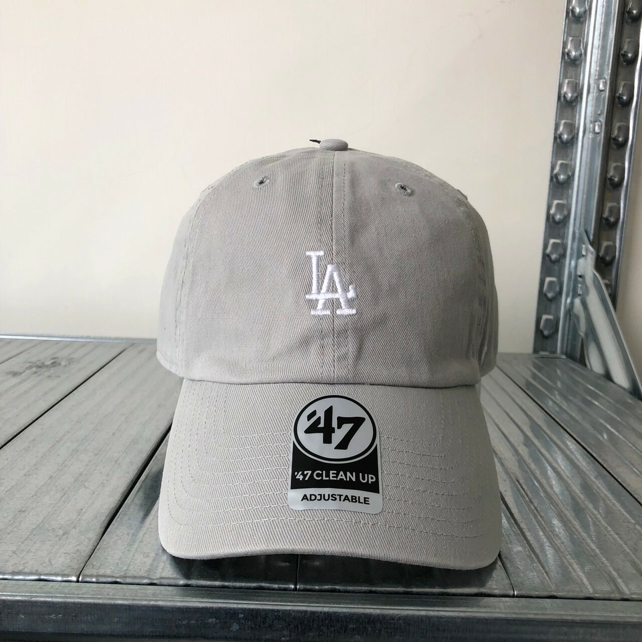 MLB CLEAN UP系列 道奇隊小logo 六分割老式棒球帽 B-BSRN12GWS