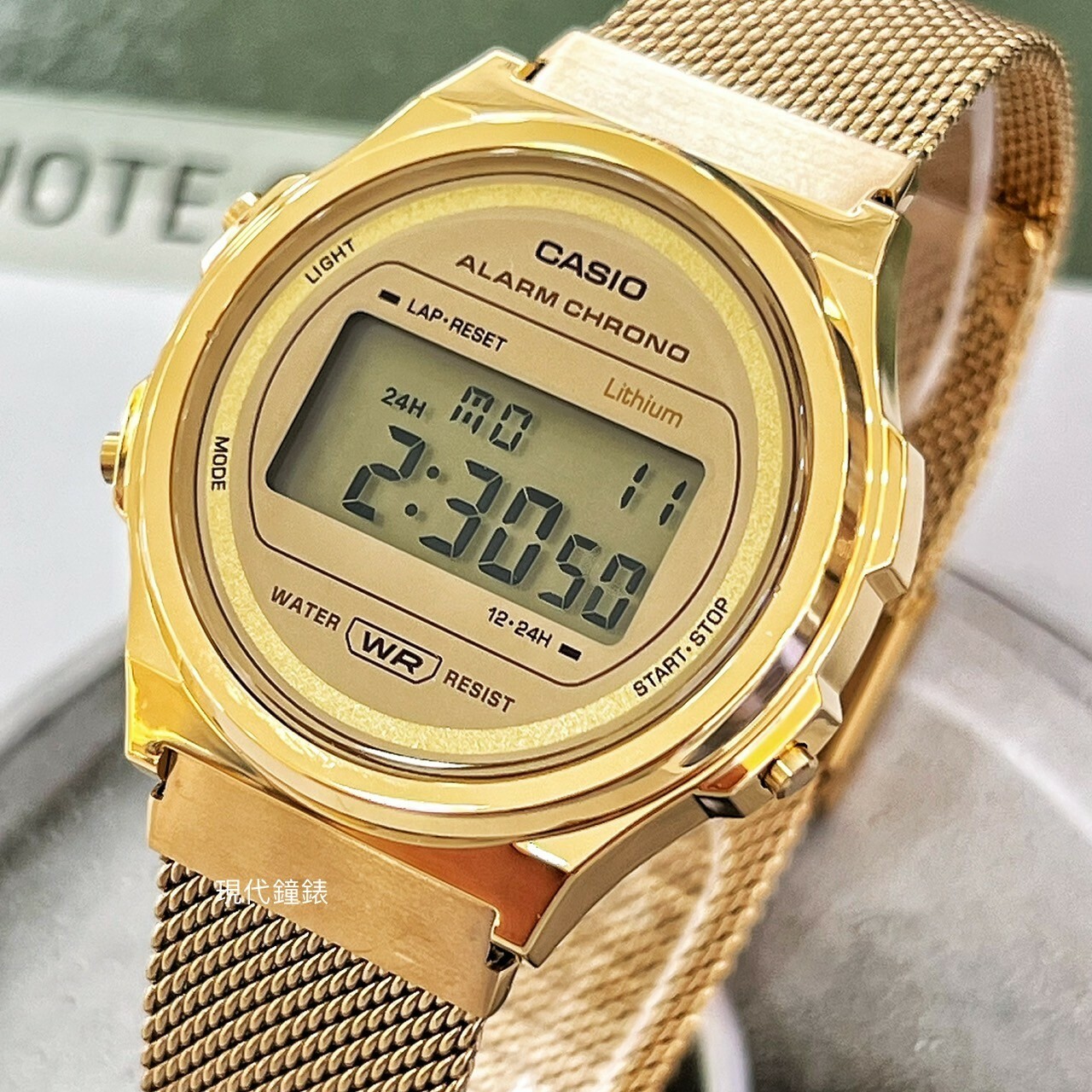 【CASIO 卡西歐】復古懷舊圓形電子錶 A171WEMG-9A 37.7mm 現代鐘錶
