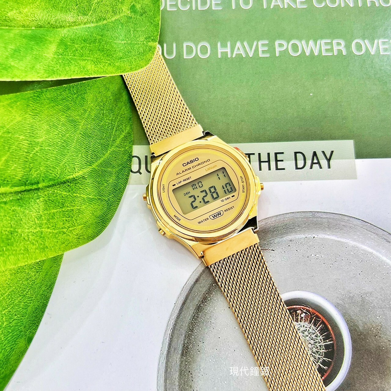 【CASIO 卡西歐】復古懷舊圓形電子錶 A171WEMG-9A 37.7mm 現代鐘錶