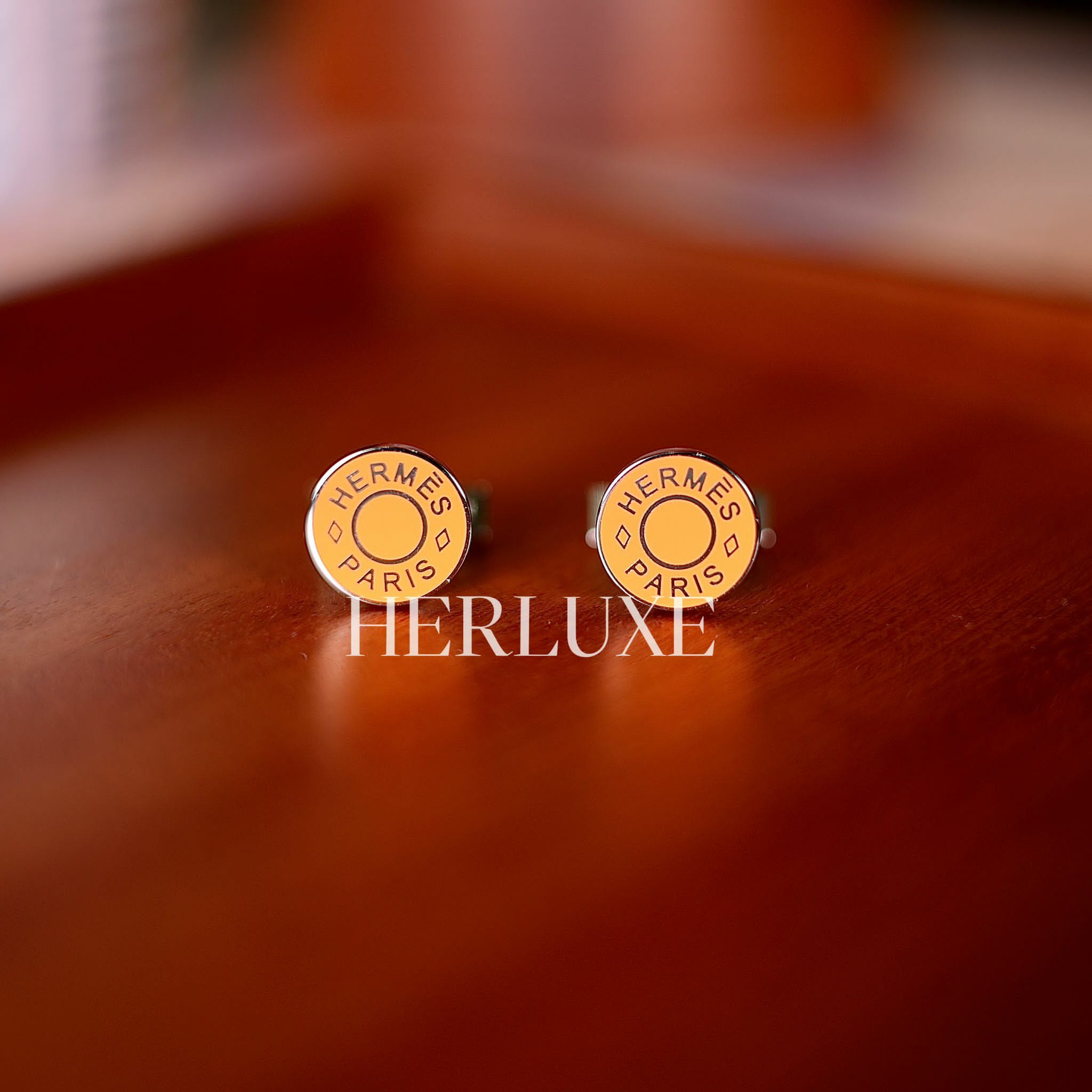 Licol 2 cufflinks orange ck