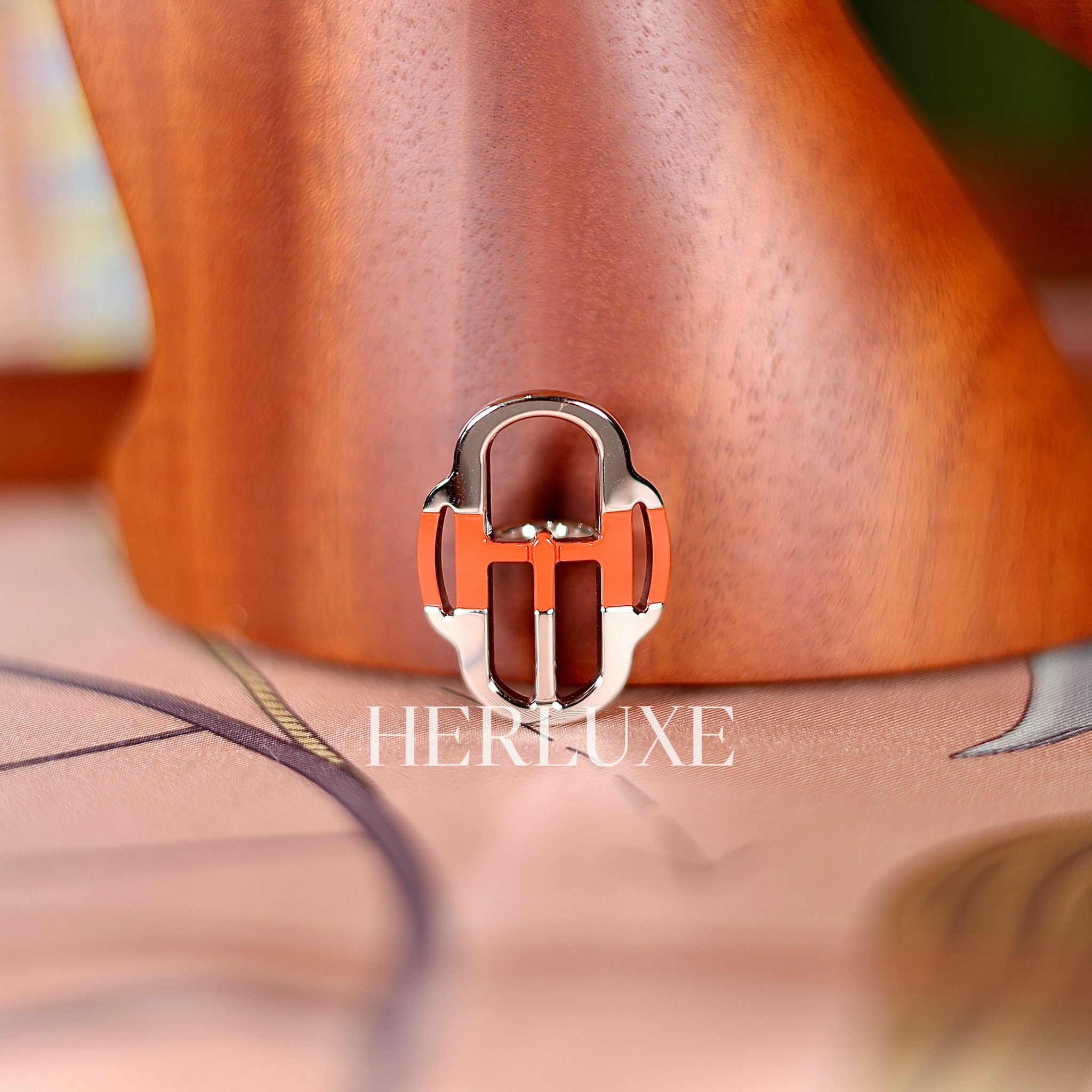 Mini boucle twilly ring red cp