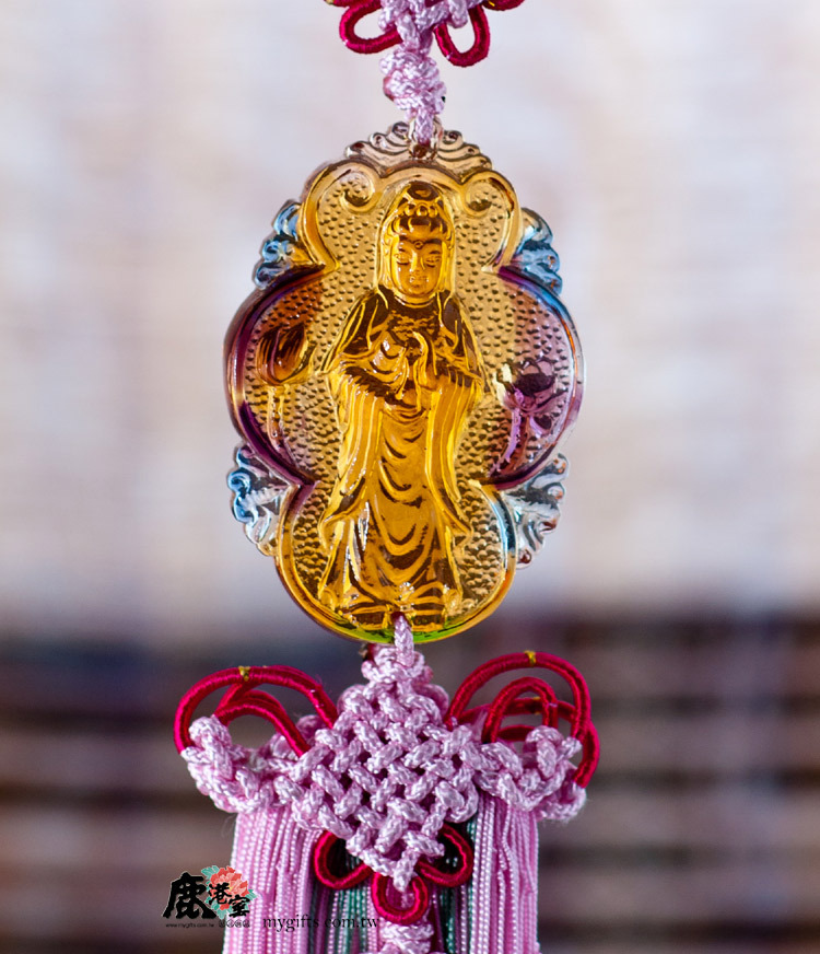 鹿港窯禮品館│琉璃吊飾 寶瓶觀音
