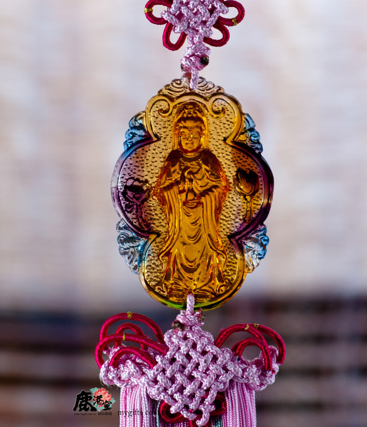 鹿港窯禮品館│琉璃吊飾 寶瓶觀音