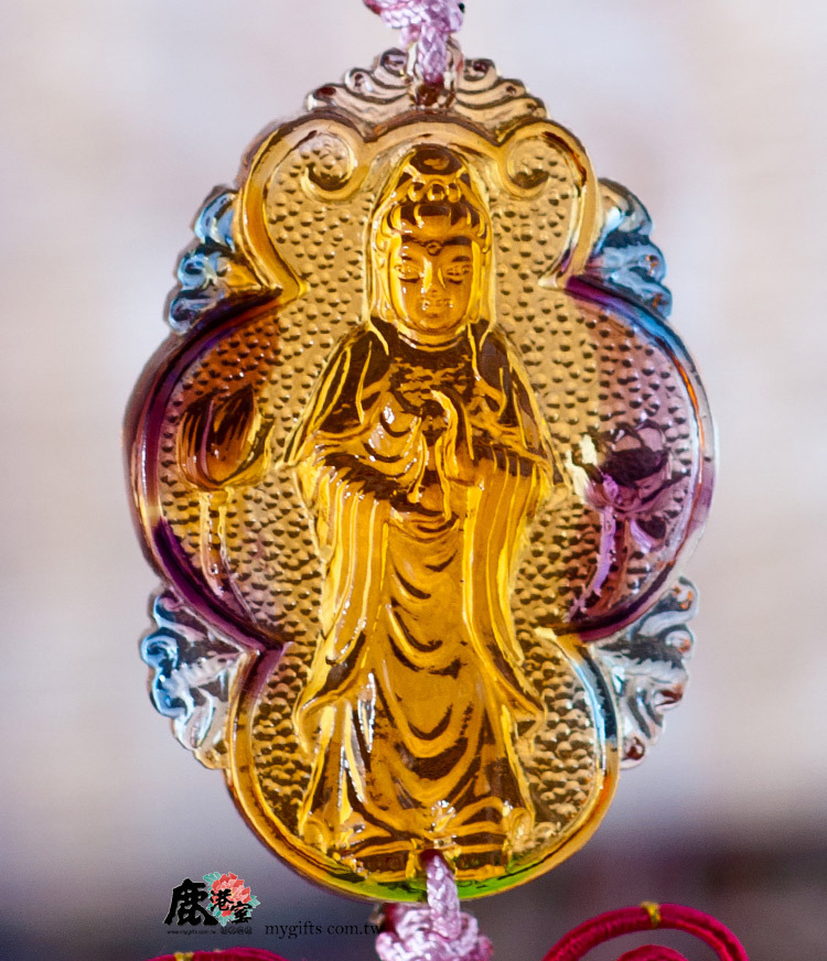 鹿港窯禮品館│琉璃吊飾 寶瓶觀音