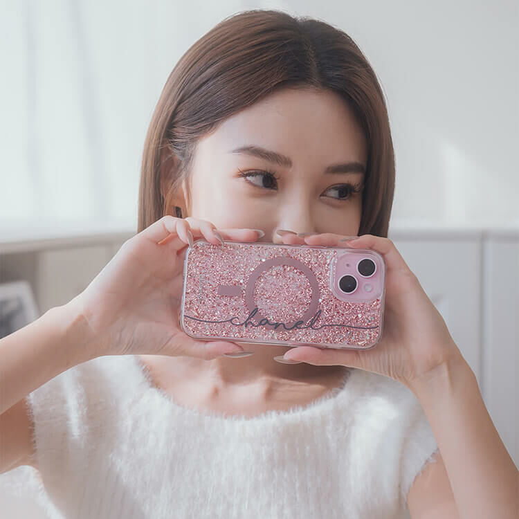 玫金小香 玫瑰金貝拉殼 (MagSafe兼容) - (訂製名字) iPhone客製化手機殼