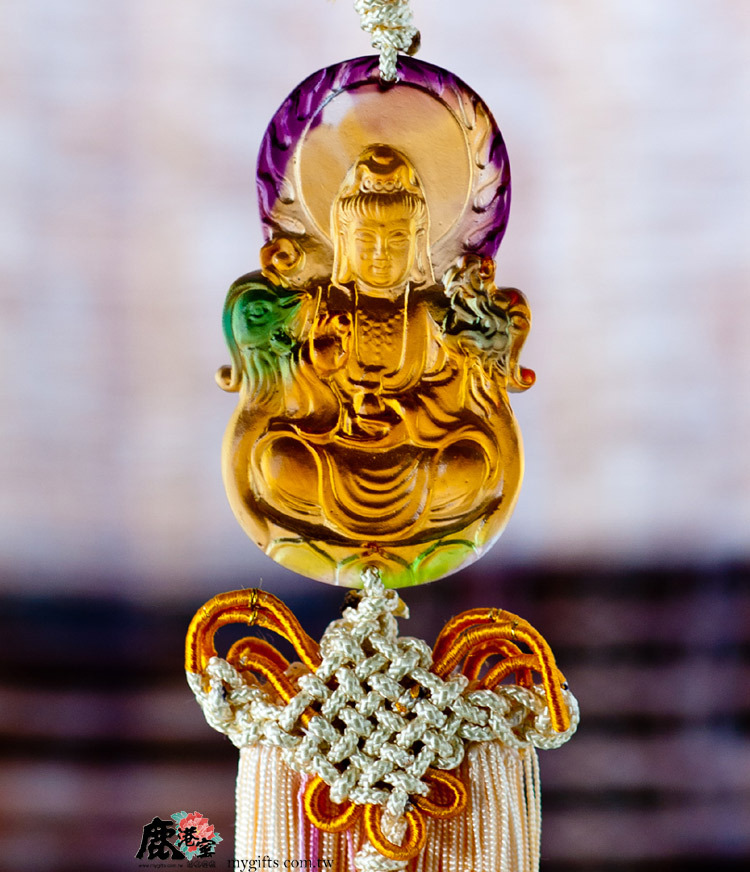 琉璃龍鳳觀音吊飾｜平安守護 招財開運 吉祥藝術精品