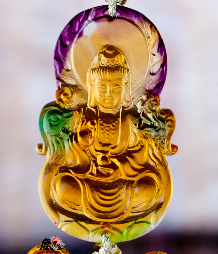 琉璃龍鳳觀音吊飾｜平安守護 招財開運 吉祥藝術精品