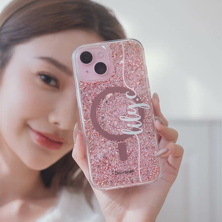莉莉闆娘 玫瑰金貝拉殼 (MagSafe兼容) - (訂製名字) iPhone客製化手機殼