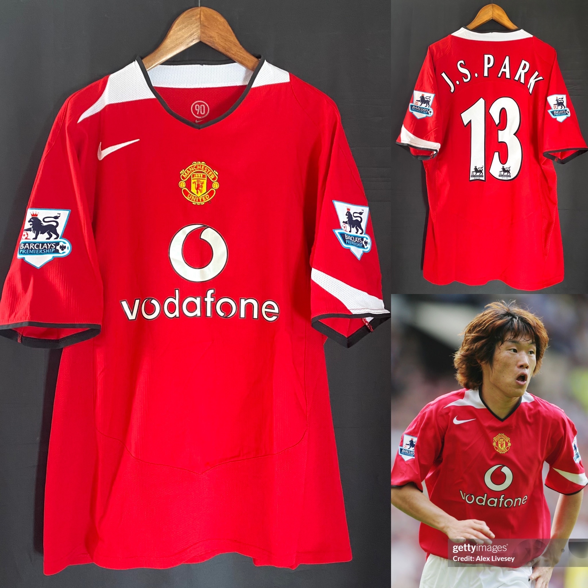 Manchester United 2005-2006 Nike Home Shirt #13 J S PARK
