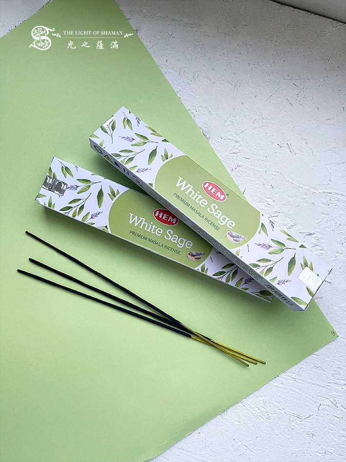 HEM白鼠尾草線香進化版 15g 適合用於靈性實踐、冥想、淨化空間以及日常放鬆身心-光之薩滿