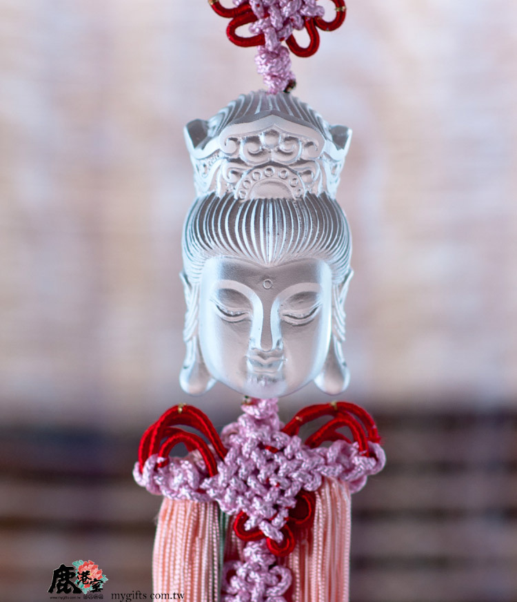鹿港窯禮品館│琉璃吊飾【觀音佛頭】