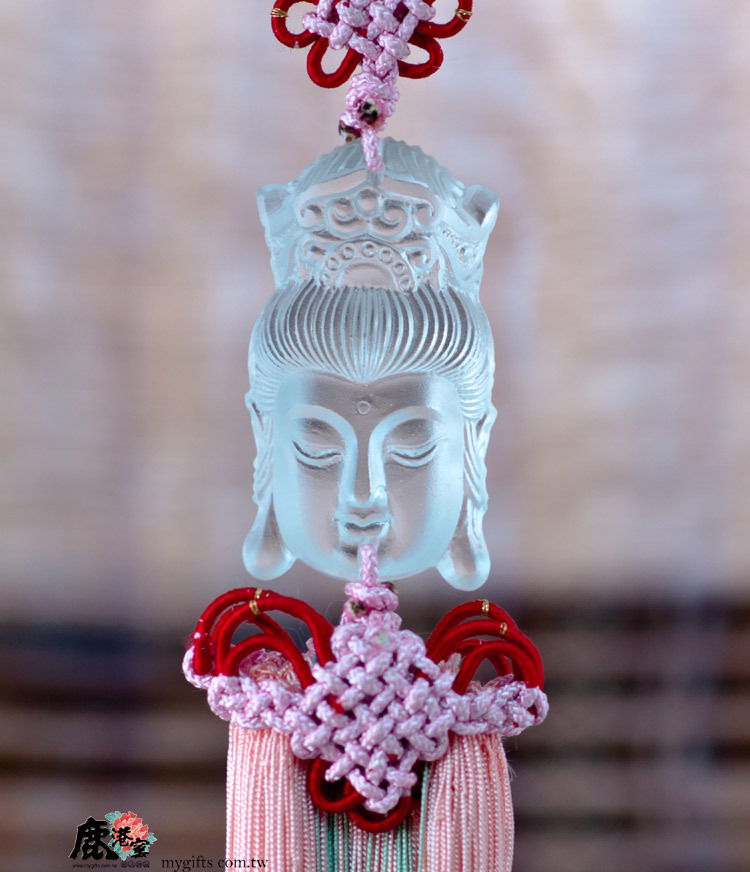 鹿港窯禮品館│琉璃吊飾【觀音佛頭】