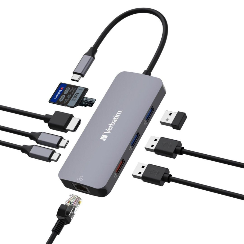 Verbatim 9in1 USB 3.2 Gen 2 Type C Hub (32152)
